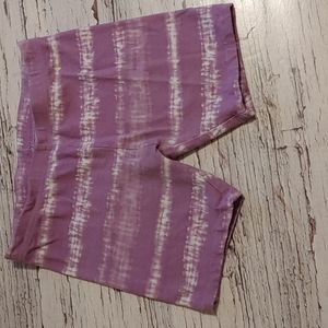 3/$25 George children shorts tye dye pattern light purple and white